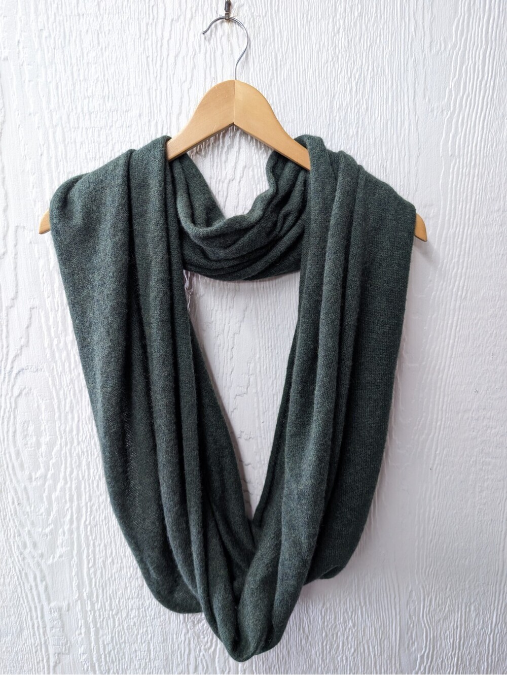 The Cashmere Project 100% Cashmere Infinity Scarf Green One Size Quiet Luxury